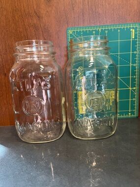Atlas Mason Clear Glass Jar Pair